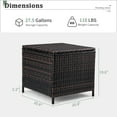 thumbnail image 6 of Zimtown Outdoor Versatile 27 Gallon PE Rattan Iron Deck Box with Hardware Assembly, Brown, 6 of 8