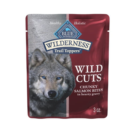 Blue Buffalo Wilderness Trail Toppers Wild Cuts Wet Dog Food, Salmon, 3oz Pouch