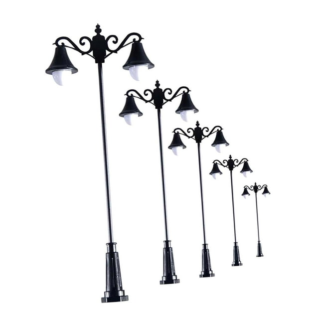 Set Lamppost Street Ahitecture Railroad LED Lights Scenery Layout 1:75