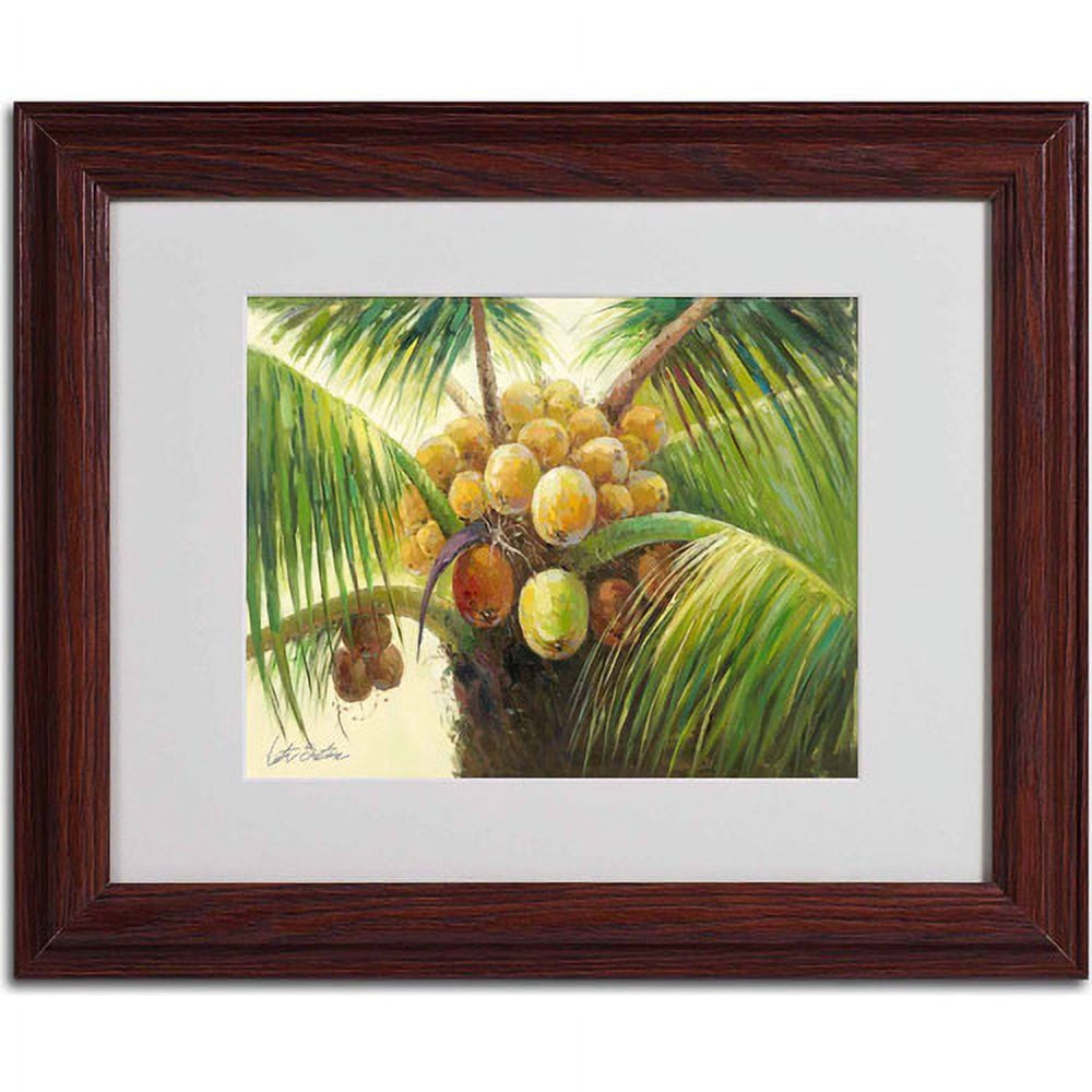 Trademark Fine Art "Coconut Palm II" Canvas Art by Victor Giton, Wood Frame