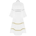 thumbnail image 4 of Alvivi Robe de Clergé pour Église pour Femmes Col Montant Manches Longues Boutonnée Robe de Ministre Lituricale Blanche TG, 4 of 7
