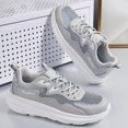 thumbnail image 5 of Men's Mesh Slip on Sneakers Wide Toe Box Breathable Lace Up Non Slip Running Tennis Shoes with Arch Support Gray Size 10, 5 of 6