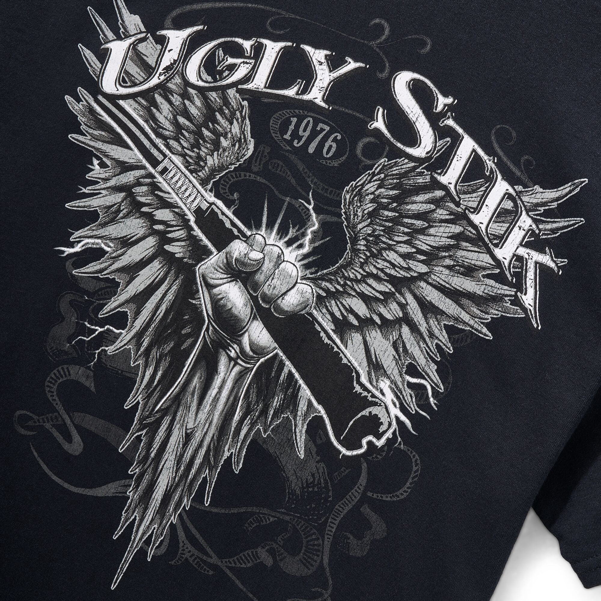 Ugly Stik 00's Logo T-Shirt, Size L (Black)