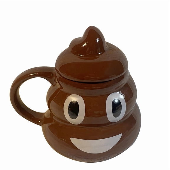 Poop Mug Funny Coffee Mug, Ceramic 13 OZ, Poop Emoji Creative Cute Decor Gifts to Child Girls Friends Birthday Christmas Housewarming