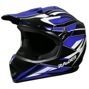Raider GX Motocross ATV Off-Road Youth Helmet DOT Approved - Blue - YS