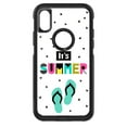 thumbnail image 1 of DistinctInk Custom SKIN / DECAL compatible with OtterBox Commuter for iPhone XR (6.1" Screen) - Summer Graphics - It's Summer Cartoon Flip Flops, 1 of 5