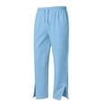 thumbnail image 4 of NinXxx Kids Side Split Sweatpants School Supplies Elastic Loose Trousers Sky Blue 11-12 Years, 4 of 8