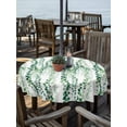 thumbnail image 2 of Outdoor Tablecloths with Umbrella Hole & Zipper, Green Weeping Eucalyptus Round Tablecloths 60 Inch, Spring Summer Country Leaves Waterproof Table Cloth, Patio/Pool/Picnic Table Covers, 2 of 8
