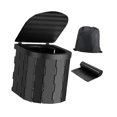 thumbnail image 2 of Inodoro Portátil Con Tapa, Inodoro Plegable Para Viajes Largos, Camping, Playa, Negro, 2 of 9