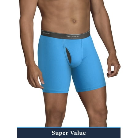 Super Boxers - Fruit of the Loom Men's CoolZone Fly Dual Defense Assorted Boxer Briefs, Super Value 10 Pack