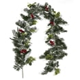 thumbnail image 2 of Artificial Red Berry Pine Garland – 71 Inch Faux Green Plant Rattan for Christmas Fireplace Door Hanging Mantel Decor, 2 of 6