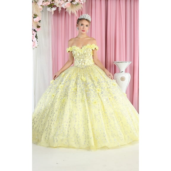 Layla K LK192 Juniors Womens Corset Floral Ball Gown