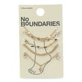 thumbnail image 2 of No Boundaries Gold Tone Anklet Set, Heart Motif, 5-Pieces, Women's, 2 of 3