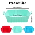thumbnail image 3 of 3 Pcs Air Fryer Silicone Liner Pot with Handle Reusable Air Fryer Liner Heat Resistant Square Baking Tray Air Fryer Accessories Liners Baking Pan, 3 of 9