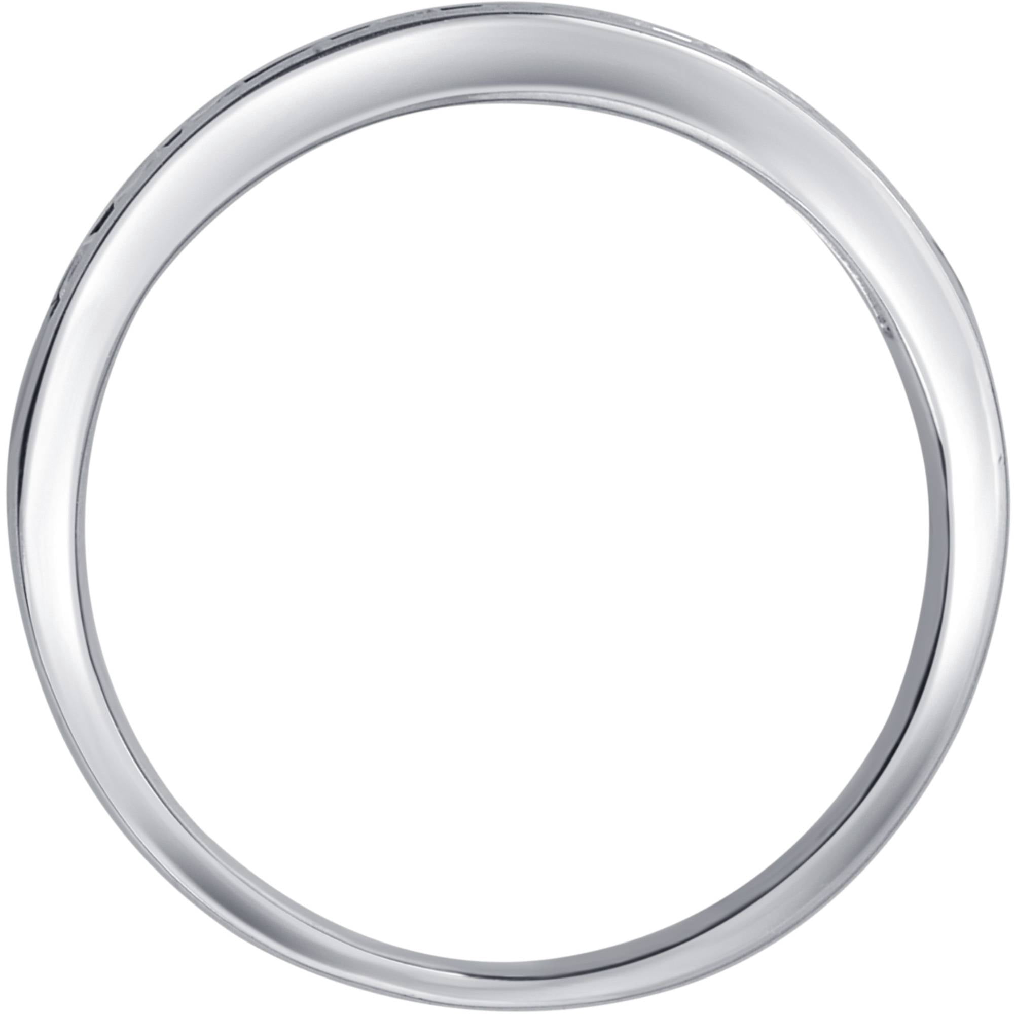 Arista 1/2 Ct White Diamond Princess-Cut Channel-Set Women's Band in 10K White Gold (I-J, I3)
