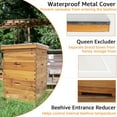 thumbnail image 3 of 10 Frame Langstroth Beehive Kit - Beeswax Coated 3-Layer Bee Hive (2 Deep Brood + 1 Medium Super) Professional Wood Box, Frames NOT Included, 3 of 7