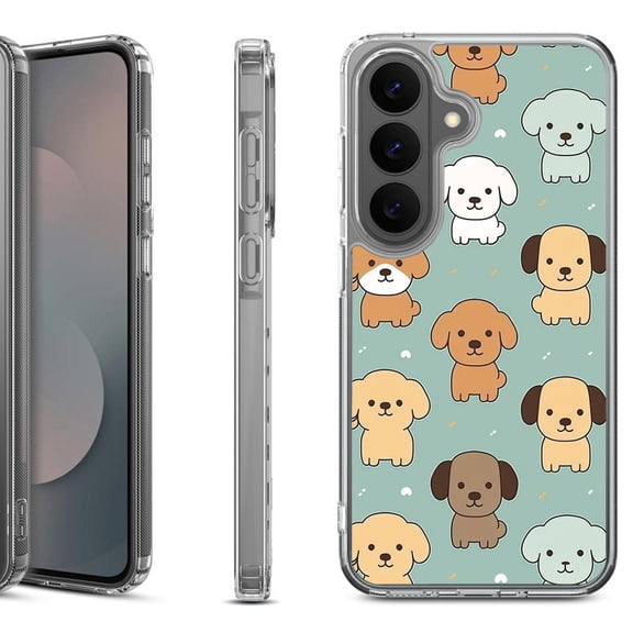 Shockproof Phone Case for Samsung Galaxy A37 5G, by OneToughShield - Puppies