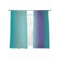 thumbnail image 7 of Teal Purple Ombre Sheer Curtains 72 Inch Length 2 Panels Set, Modern Art Abstract Aesthetics Voile Window Treatment Rod Pocket Curtains Sheers Drapes for Bedroom/Living Room/Kitchen 52"x72"x2, 7 of 7