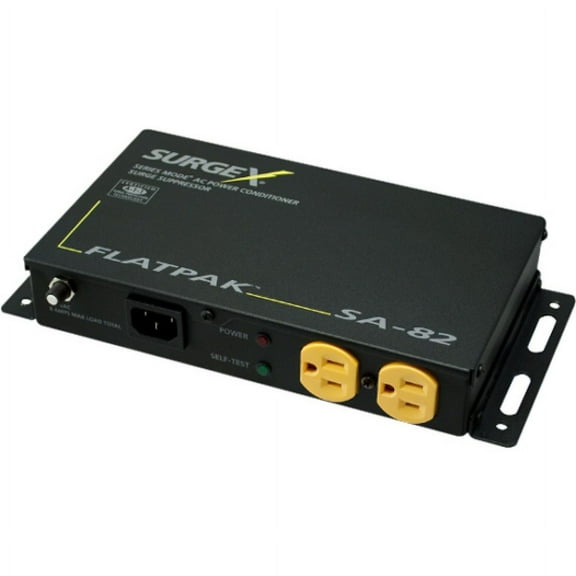 Surgex Flatpak Sa-82 Surge Protector / Power Conditioner - Emi / Rfi, Over Voltage, Ac Surge Protection - Ac Power - 120 V Ac Input (sa-82)