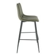 thumbnail image 4 of Moe's Home Collection Alibi 30" Vegan Leather Barstool in Dark Green (Set of 2), 4 of 8