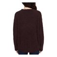 thumbnail image 2 of Sanctuary Womens Texured Teddy Crewneck Sweater Purple S, 2 of 2