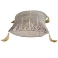 thumbnail image 3 of Taupe and Gold Geo Velvet Lumbar Pillow with Gold Tassels, 3 of 3