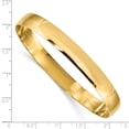 thumbnail image 2 of 14K Yellow Gold 8mm Solid Polished Half-Round Slip-On Bangle, 2 of 2