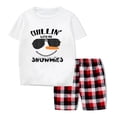 thumbnail image 2 of Pijamas familiares a juego de Navidad, conjunto de Pijamas cortos de Snowmies de Chillin de diseño exclusivo, 2 of 3