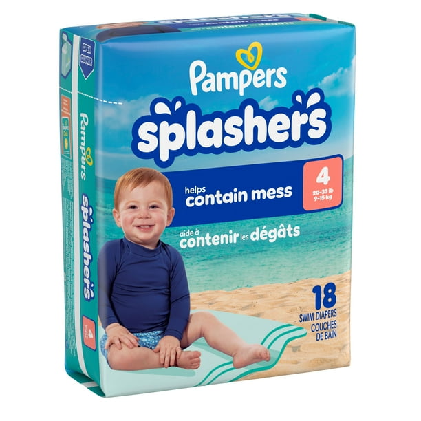 Pampers Splashers Swim Diapers, Size 3-5, Disposable Baby Swim