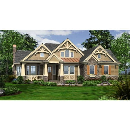 TheHouseDesigners-3249 Cottage House Plan with Crawl Space Foundation (5 Printed