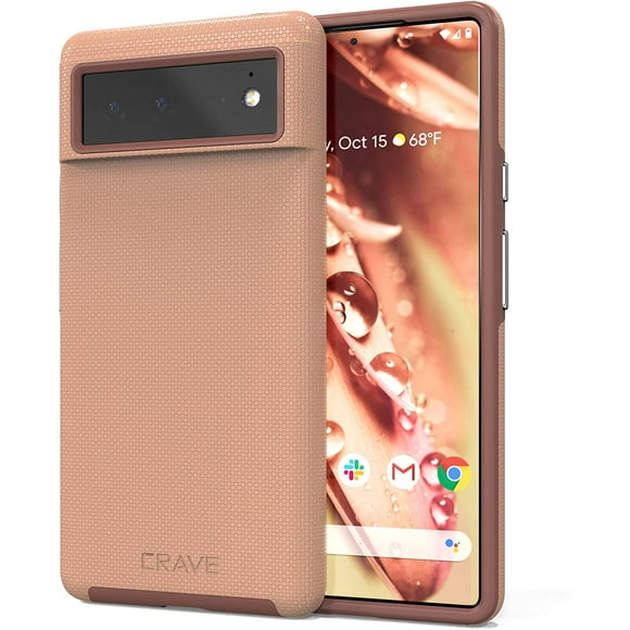 Crave Dual Guard for Google Pixel 6, Shockproof Protection Dual Layer Case for Google Pixel 6 - Blush