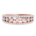 thumbnail image 3 of Mauli Jewels Engagement Rings for Women 0.35 Carat Diamond Women's Wedding Band prong 14K Rose Gold, 3 of 7