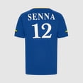 thumbnail image 2 of Ayrton Senna Men's Stripe Soccer T-Shirt - Navy, 2 of 8