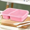 thumbnail image 5 of Gumesh Bento Snack Box Containers, 2 Compartment Divided Stackable Food Storage Containers , Meal Prep Lunch Container, 5 of 6