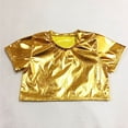 thumbnail image 5 of SROBPTY Teens Boys Girls T Shirt Solid Short Sleeve Crew Neck Shiny Performance Top for 2-15 Years, 5 of 5