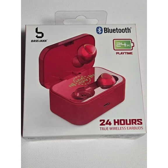 24-Hour True Wireless Earbuds With Mic & Case