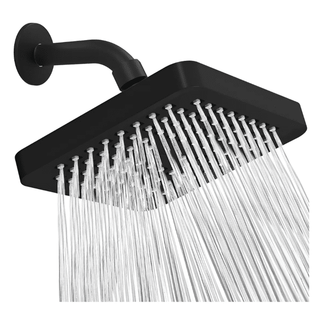 Regadera Cuadrada Moderna Para Baño Modelo Negro