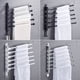 thumbnail image 1 of Toallero Perchero de acero inoxidable sin perforaciones Perchero de almacenamiento para baño Toallero plegable giratorio Artefacto de varias varillas, 1 of 5