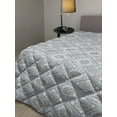 thumbnail image 2 of Turkish Pattern Down Alternative Comforter, Tiles of Pastel Colored Spiral Geometry Scroll Details, Microfiber Quilt for All Season, 5 Sizes, Pale Coffee White Taupe, by Ambesonne, 2 of 3