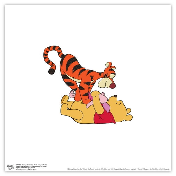 Gallery Pops Disney Winnie The Pooh - Tigger Tackle Wall Art, Unframed Version, 12" x 12"