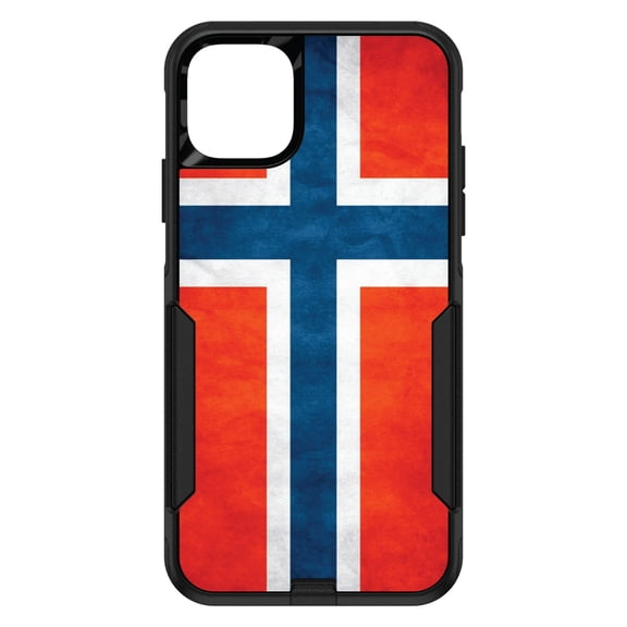 DistinctInk Custom SKIN / DECAL compatible with OtterBox Commuter for iPhone 11 Pro (5.8" Screen) - Norway Old Flag Red White Blue - Show Your Love of Norway