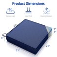 thumbnail image 3 of Cojines para silla de exterior YENING 53 x 53 cm impermeables azul marino, 2 piezas, 3 of 7