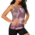 thumbnail image 2 of Fotbe Pink Lotus Buddha Blusas Sin Mangas para Mujer – Estilo Casual, Corte Suelto, Slim-Fit, Cuello Redondo Deportivo, Tops de Verano para Gimnasio y Yoga-X-Large, 2 of 7