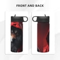 thumbnail image 3 of Yiaed Mysterious Hooded Wolf Print Water Bottle with Straw Lid, Stainless Steel Double Wall Insulated Water Bottle | Leak-Proof and Spill-Proof Water Bottle, 3 of 8