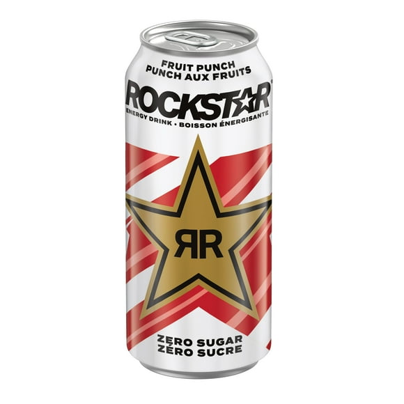 Rockstar® Pure Zero Punch aux Fruits Boisson Énergisante 473mL, cannette