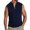 Navy, variant on Dianli Summer Fitness Mens Muscle Tank Top Versatile Button Pocket Sleeveless Round Neck Thin Solid Color Leisure T-Shirt Breathable Lightweight Athletic Tank for Gym Casual Wear Summer Fitness