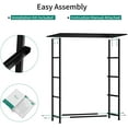 thumbnail image 6 of Dextrus 4 Drawer Fabric Dresser Storage Unit Shelf Metal Frame, Brown, 6 of 11