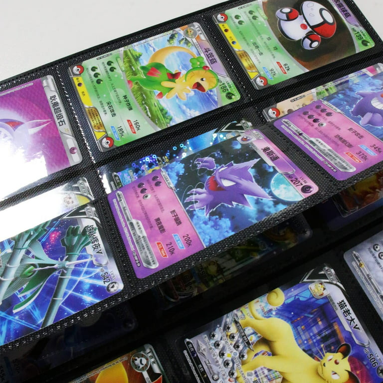9 Pocket Trading Card Album for Pokemon ， Scrapbook for Pokemon ， Scrapbook  Trading Cards Album Binder for MTG Magic, Fortnite, Pokemon, Yu-Gi-Oh