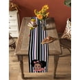 thumbnail image 5 of Black Stripes Table Runner 70 Inches, Cartoon Funny Pink Cute Bow Girl Striped Bed Runner Dresser Scarves Tabletop for Indoor Outdoor Parties/Ceremony/Banquet, 13" x 70", 5 of 8