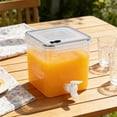 thumbnail image 1 of Large Capacity Plastic Water Dispenser Beverage Dispenser with Faucet | Ice Lemon Juice Container with Lid | Fruit Teapot Drink Bucket for Home Kitchen Refrigerator Outdoor Parties, 1 of 9